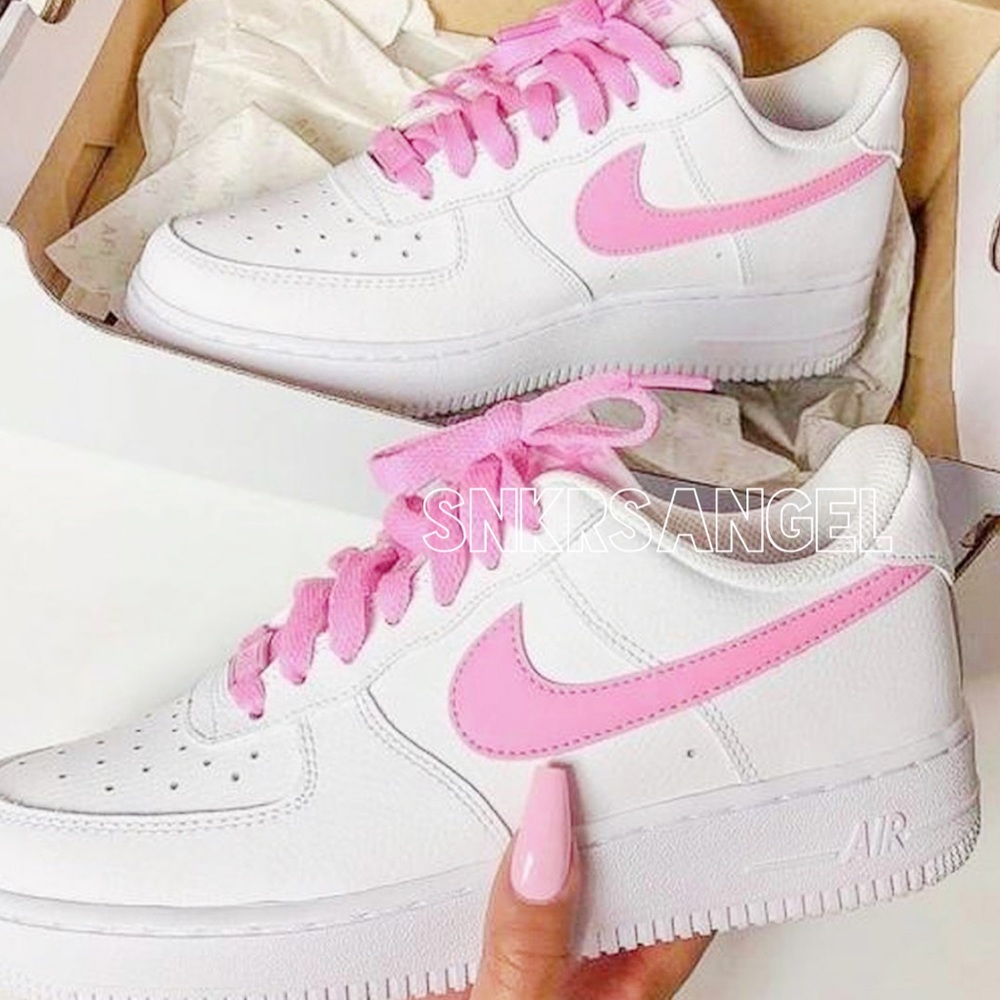 Nike custom air force 1 low pink barbie pink sneakers